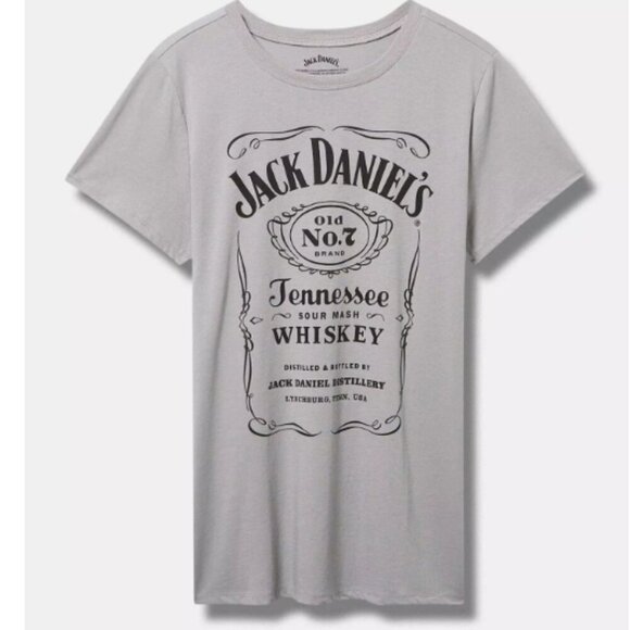 Jack Daniel's grey T-Shirt with Whiskey Logo - Picture 1 of 6